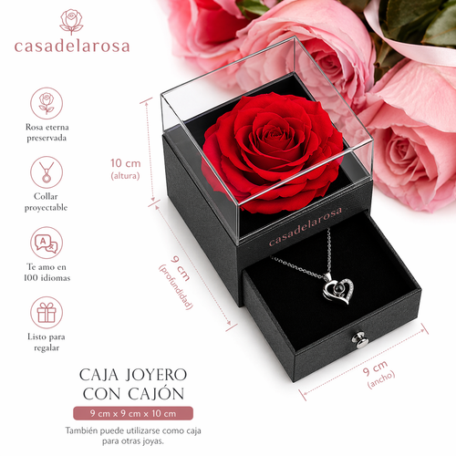 Cofre Rosa Eterna™ con Collar Proyectable