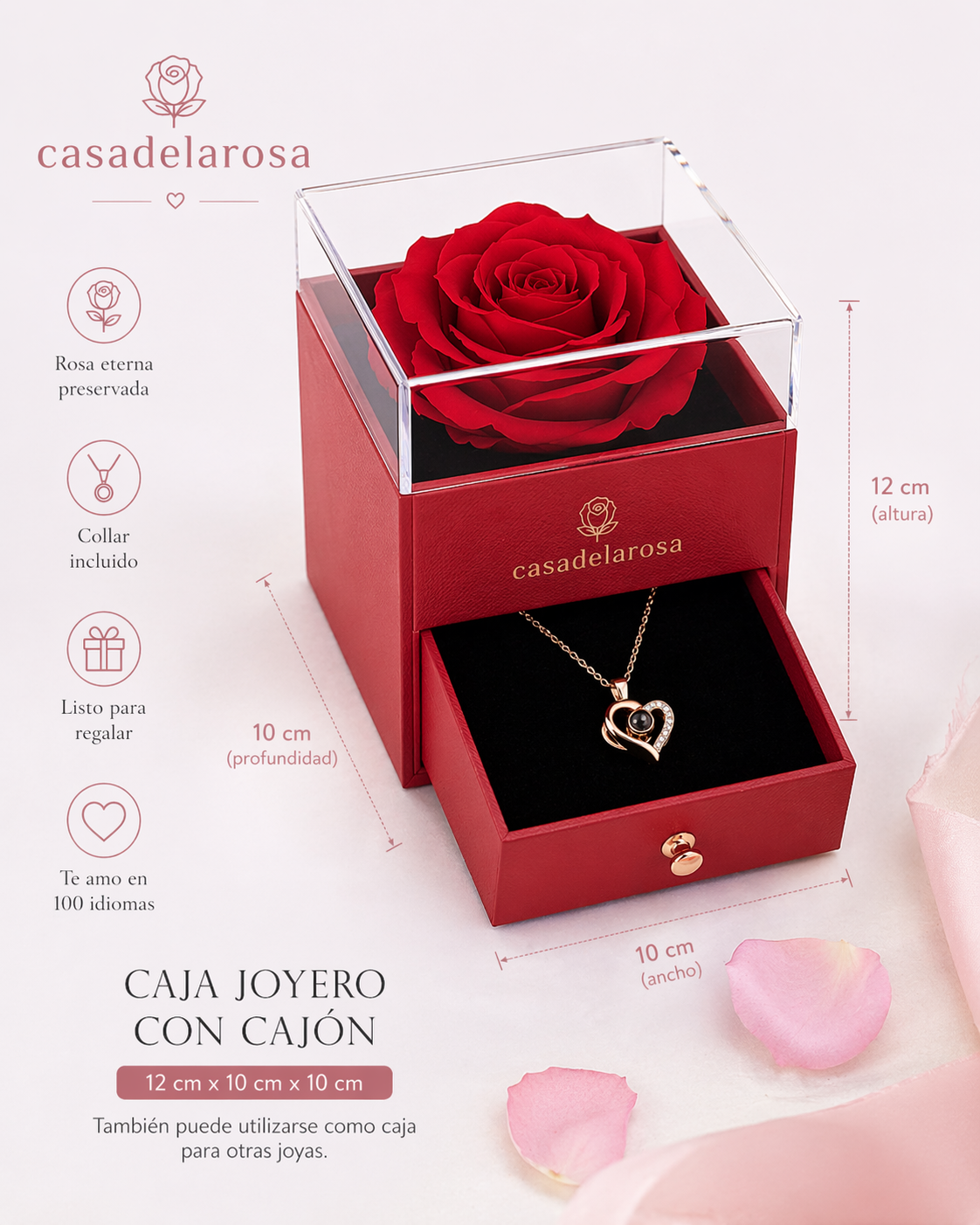Rosa Preservada (Caja de Regalo Flor)
